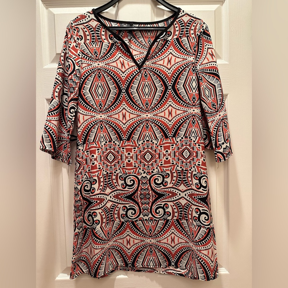 NWOT Tribal Print Shift Dress